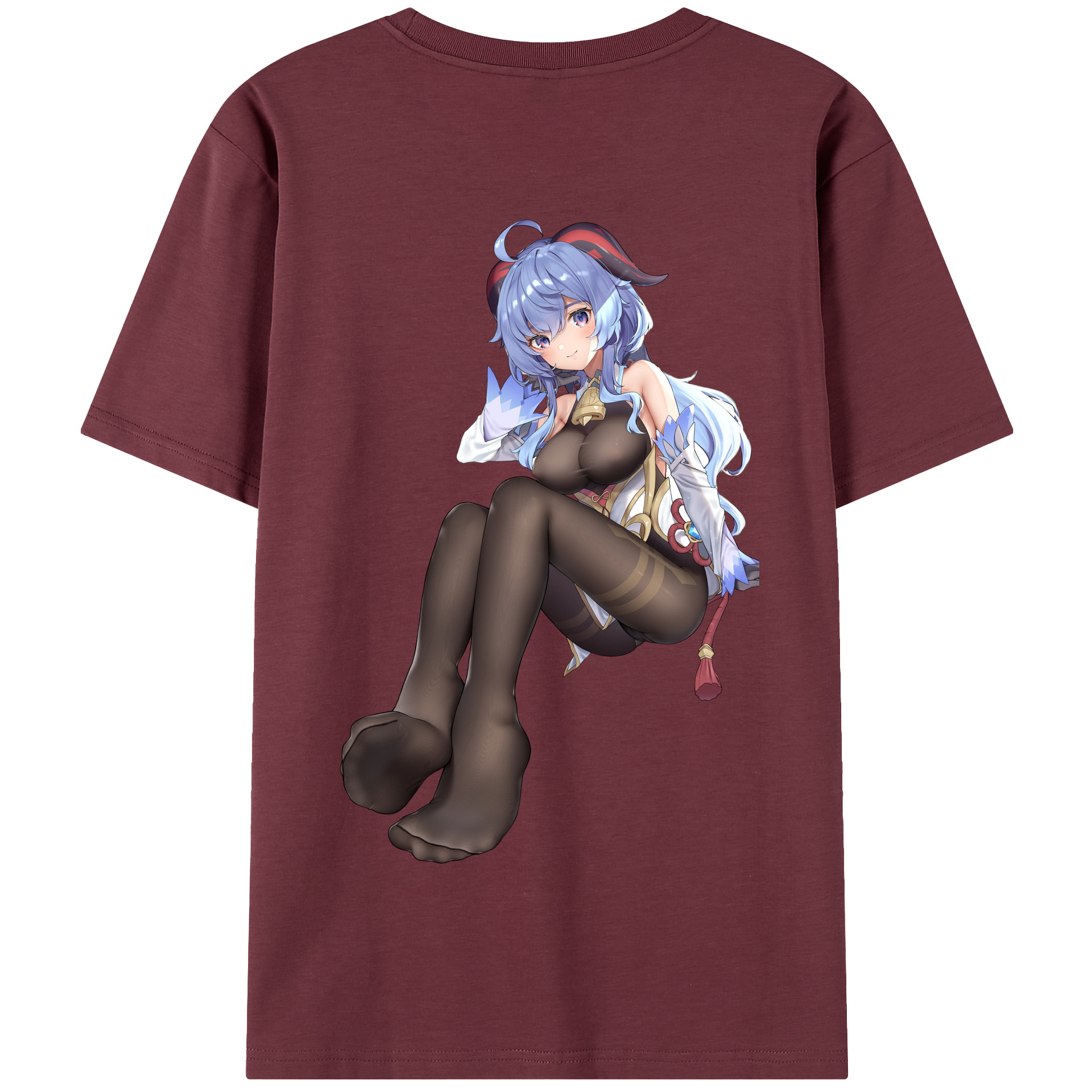 げんし神 甘雨 かんう genshin Ganyu 綿100％半袖Tシャツ（背面プリント）